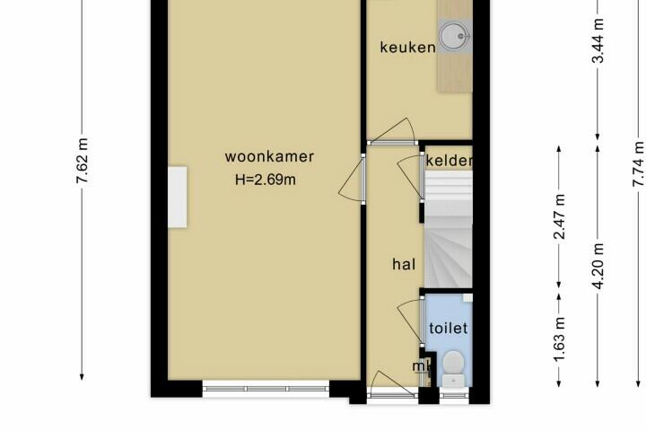 Plattegrond – Hatertseveldweg 325, Nijmegen