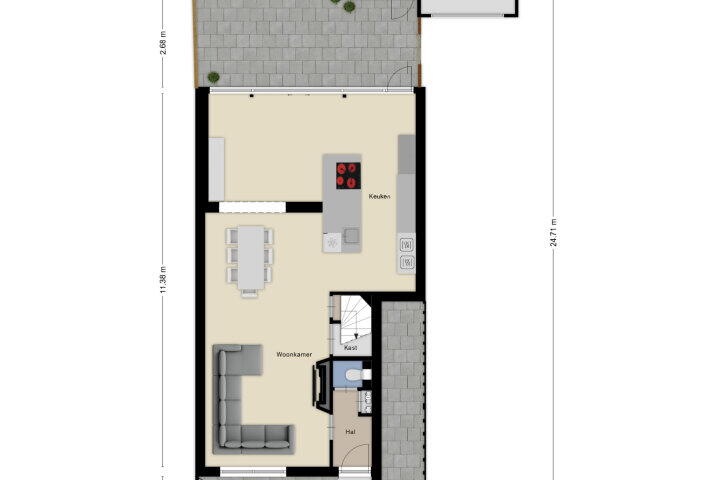 Plattegrond – Haverberg 22, Roosendaal