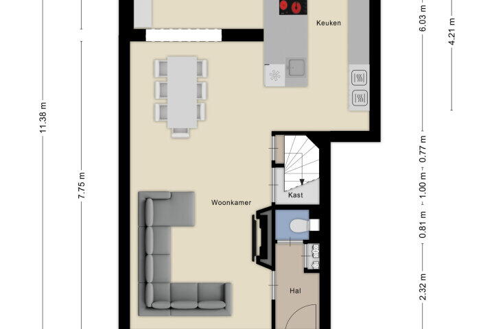 Plattegrond – Haverberg 22, Roosendaal