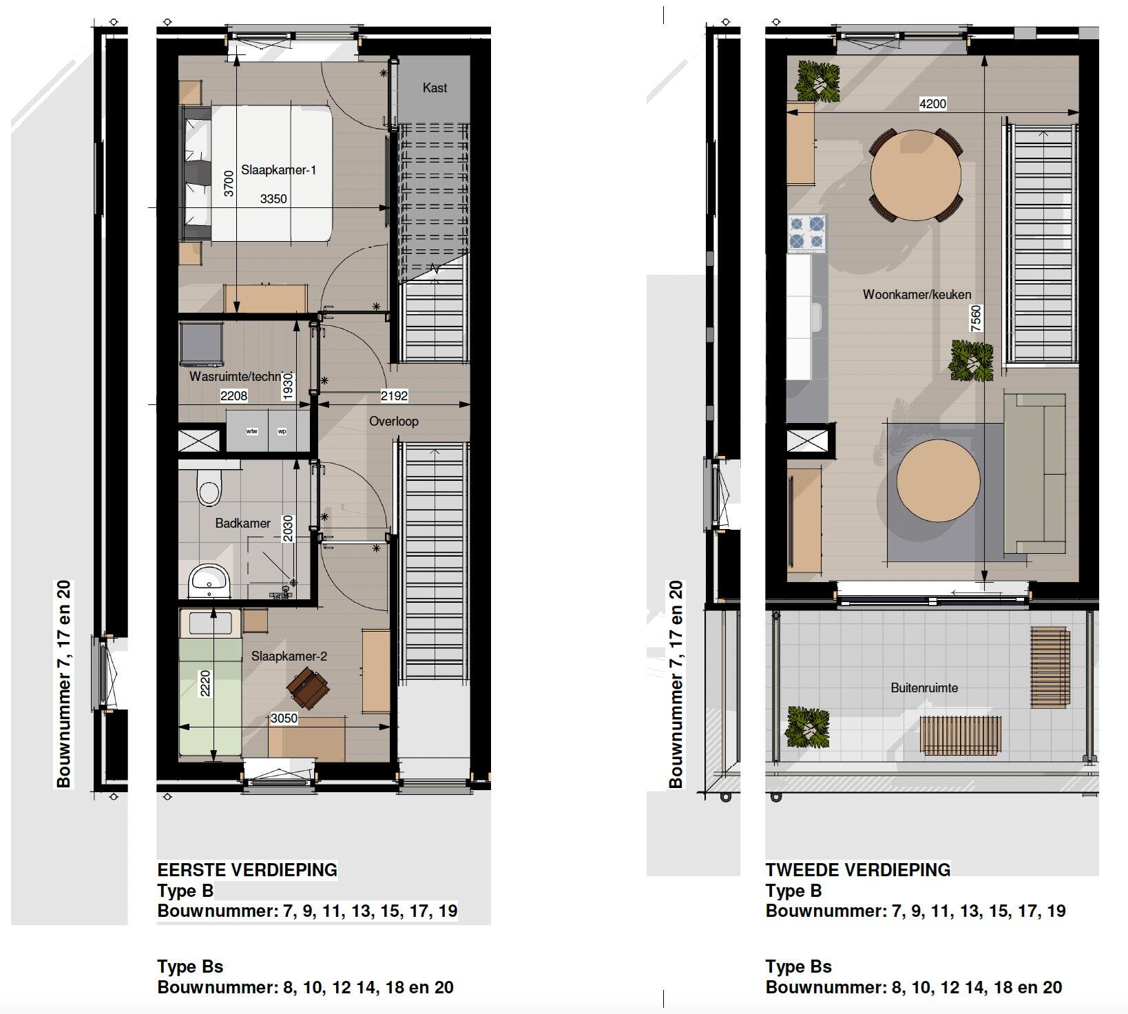 Plattegrond 1 - Haverlanden 199 007, Wageningen