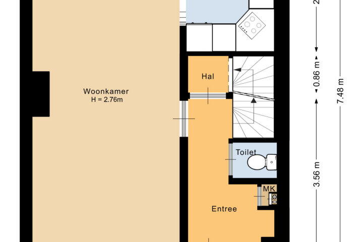 Plattegrond – Havikstraat 36, Wijchen