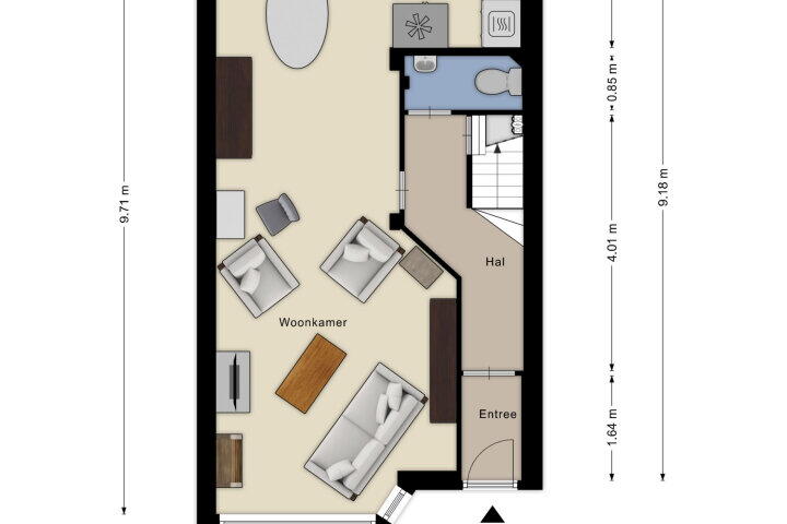 Plattegrond – Hazelaarstraat 75, Arnhem
