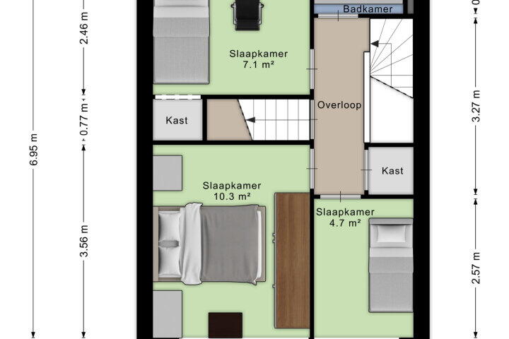 Plattegrond – Hazelaarstraat 75, Arnhem