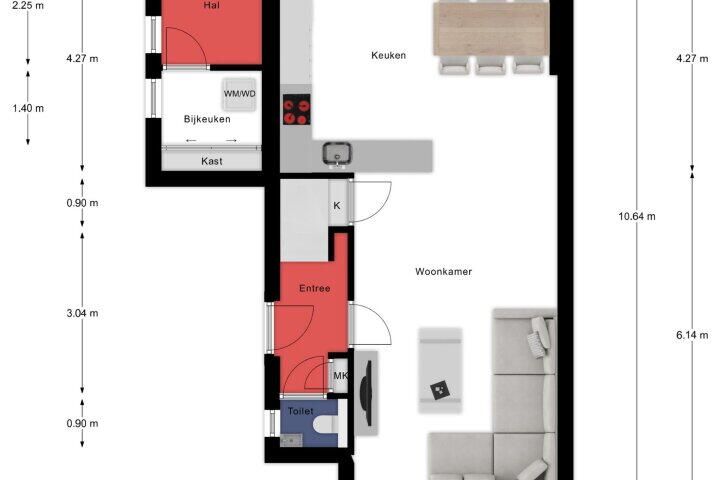 Plattegrond – Hazenpad 1, Neerkant