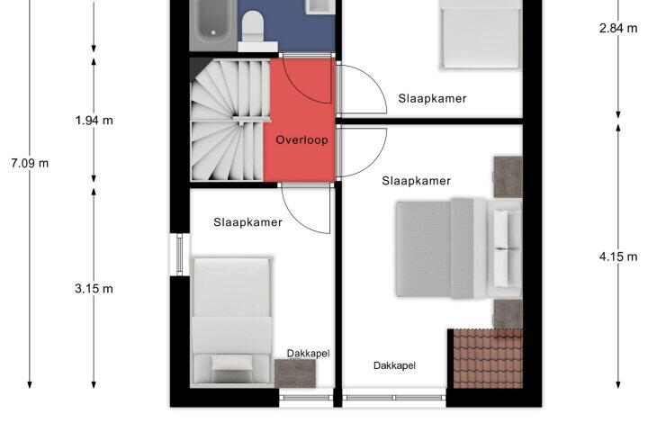 Plattegrond – Hazenpad 1, Neerkant
