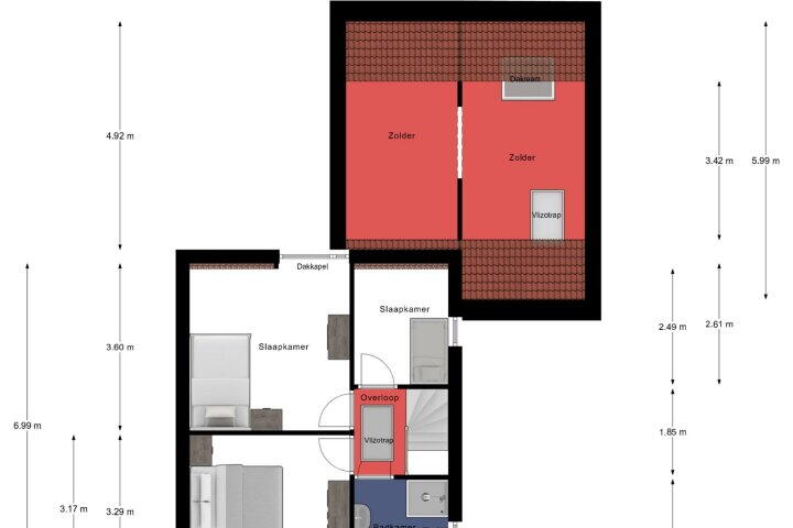 Plattegrond – Hazenpad 66, Neerkant