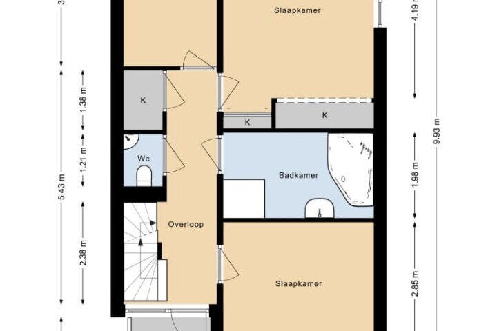 Plattegrond – Hebridenstraat 56, Almere