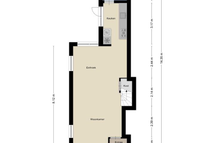 Plattegrond – Heemskerkerweg 177, Beverwijk