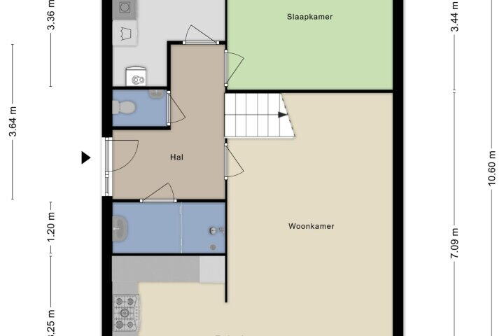 Plattegrond – Hees 20, Gieten