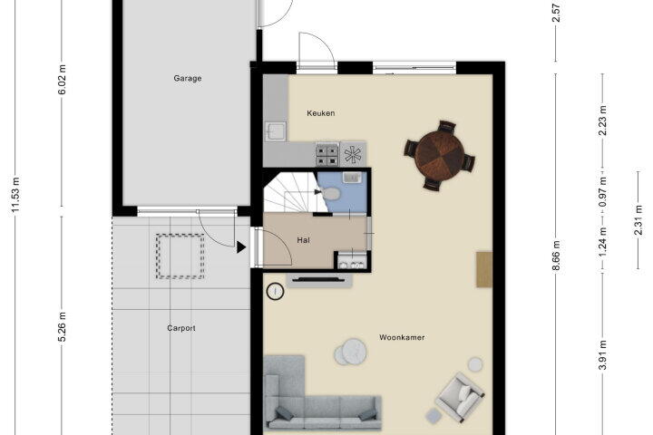 Plattegrond – Heesterberg 5, Roosendaal