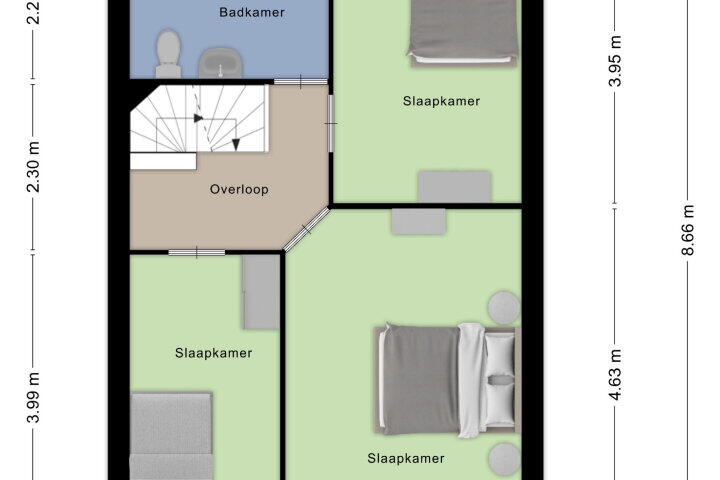 Plattegrond – Heesterberg 5, Roosendaal