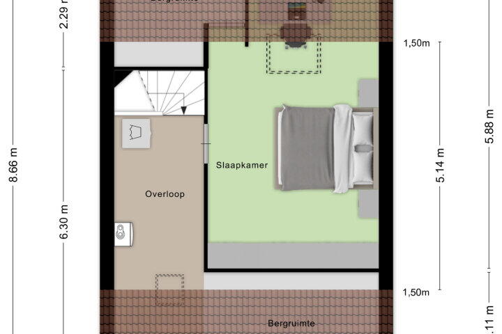 Plattegrond – Heesterberg 5, Roosendaal