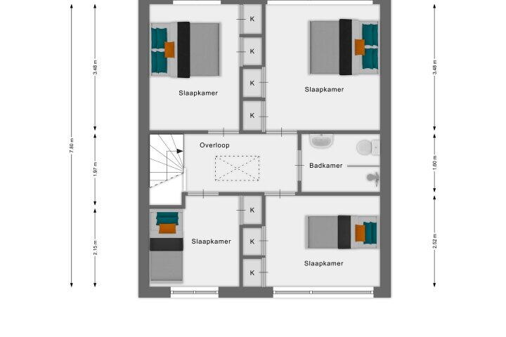 Plattegrond – Heidestraat 1, Westerhaar-Vriezenveensewijk