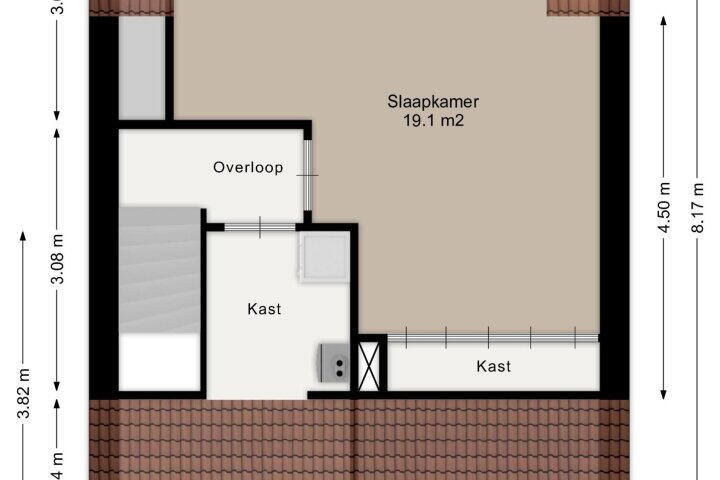 Plattegrond – Heidevlinder 48, Enschede