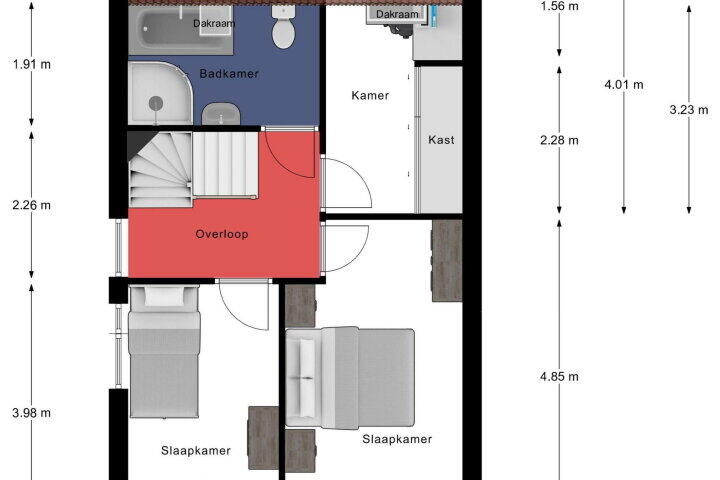 Plattegrond – Heierveldlaan 59, Maasbree