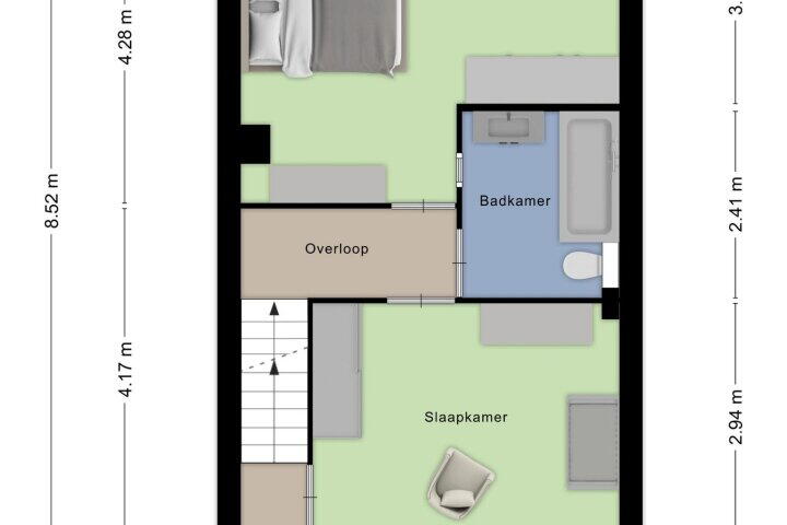Plattegrond – Heijermanslaan 21, Roosendaal