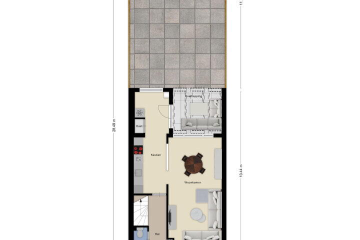 Plattegrond – Heijermanslaan 22, Roosendaal