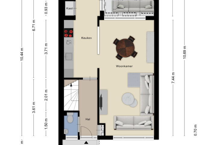 Plattegrond – Heijermanslaan 22, Roosendaal
