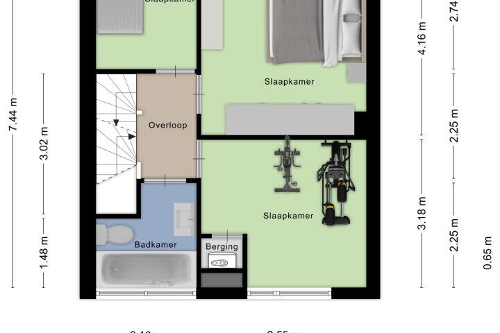Plattegrond – Heijermanslaan 22, Roosendaal