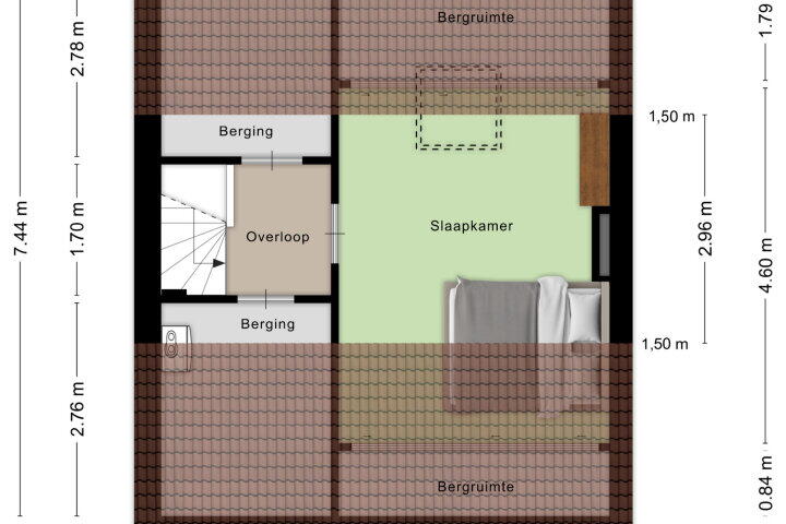 Plattegrond – Heijermanslaan 22, Roosendaal