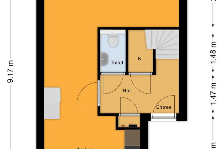 Plattegrond – Helenusstraat 10, Almere