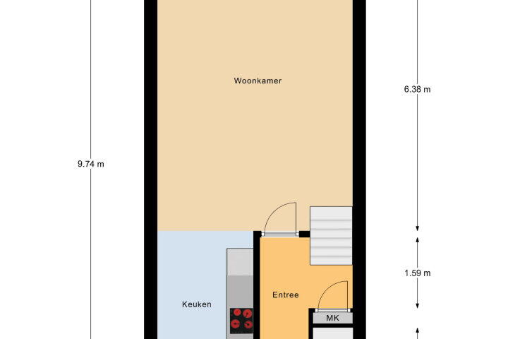 Plattegrond – Hellenburg 13, Vlissingen