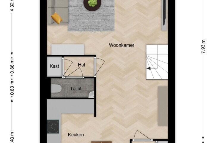 Plattegrond – Helmhof 2, Alphen Aan Den Rijn