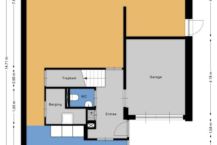 Plattegrond – Helmstok 14, Almere