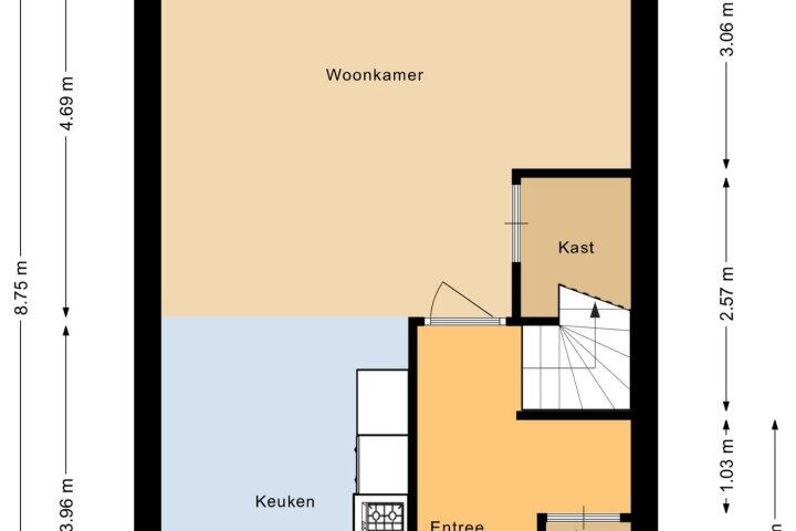 Plattegrond – Hemelboog Binnen 61 B, Heerhugowaard