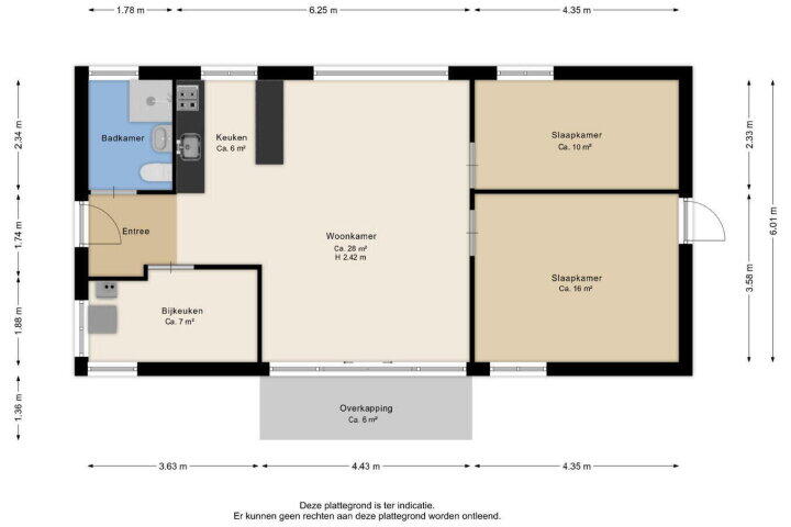 Plattegrond – Hendrik Reindersweg 28 116, Pesse