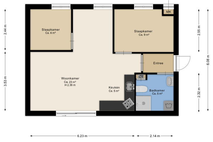 Plattegrond – Hendrik Reindersweg 28 59, Pesse