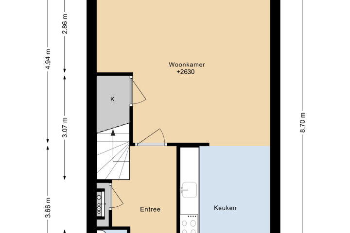 Plattegrond – Hendrik van Hamontstraat 52, Schijndel