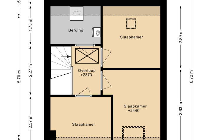 Plattegrond – Hendrik van Hamontstraat 52, Schijndel