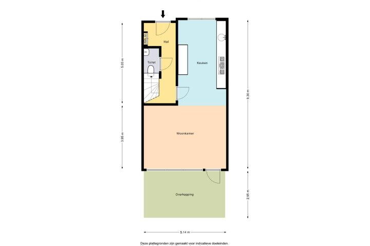 Plattegrond – Henriëtte Roland Holstweg 14, Heerenveen