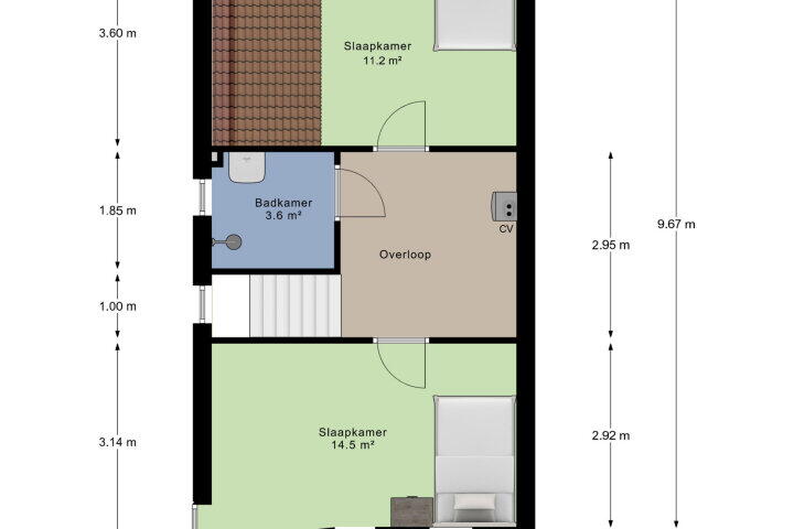 Plattegrond – Henri Lafontainehof 13, Arnhem