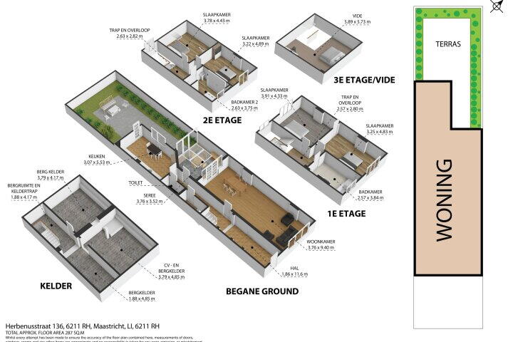 Plattegrond – Herbenusstraat 136, Maastricht