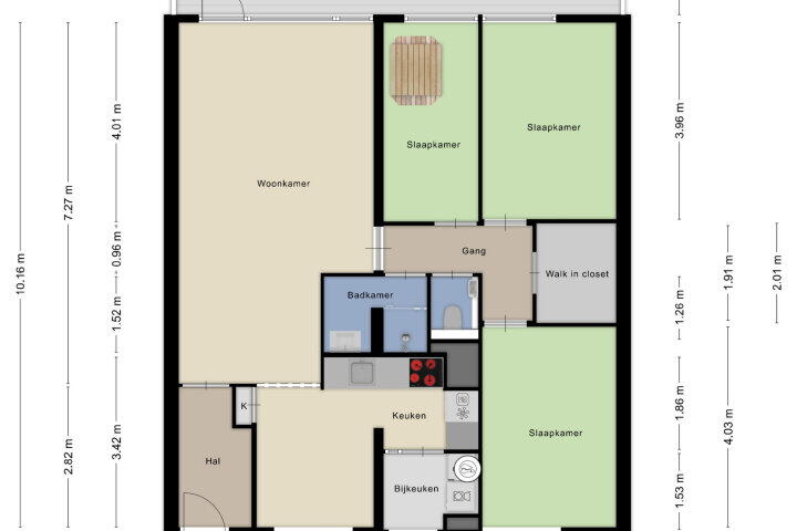 Plattegrond – Herculeshof 9 H, Maastricht