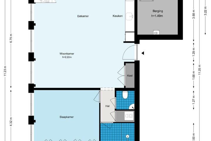 Plattegrond – Herengracht 60 2A, Amsterdam