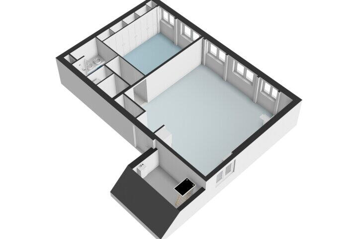Plattegrond – Herengracht 60 2A, Amsterdam
