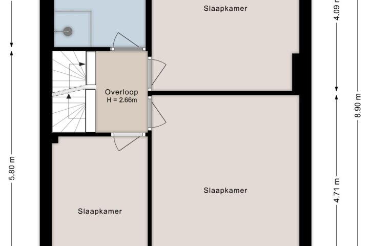 Plattegrond – Herenslagen 128, Steenwijk