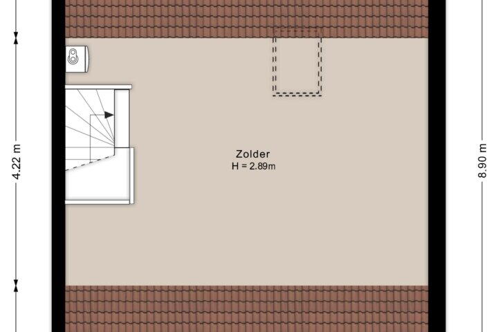 Plattegrond – Herenslagen 128, Steenwijk