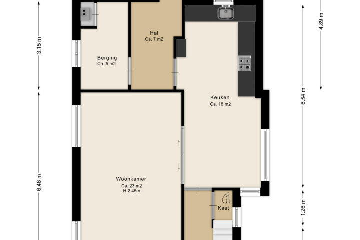 Plattegrond – Herenstraat 63, Slagharen