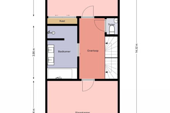 Plattegrond – Herenwal 107, Heerenveen