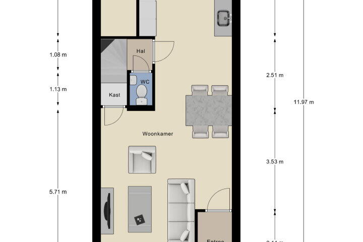 Plattegrond – Herkenboschstraat 10, Arnhem