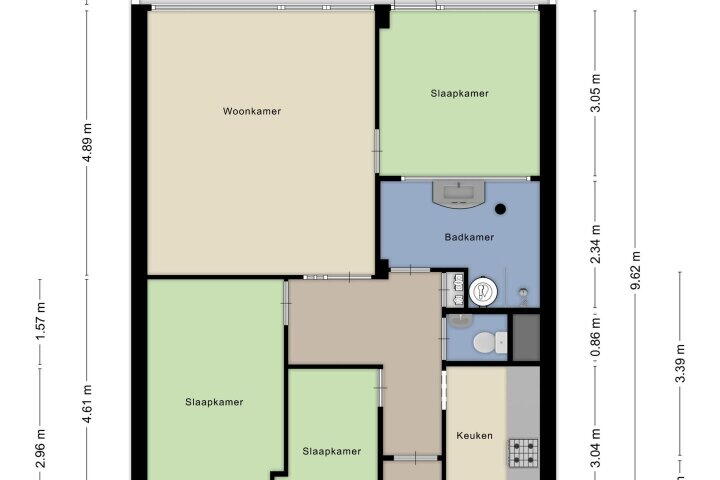 Plattegrond – Herman Gorterhof 90, Delft
