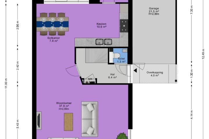 Plattegrond – Hertenlaan 82, Assen