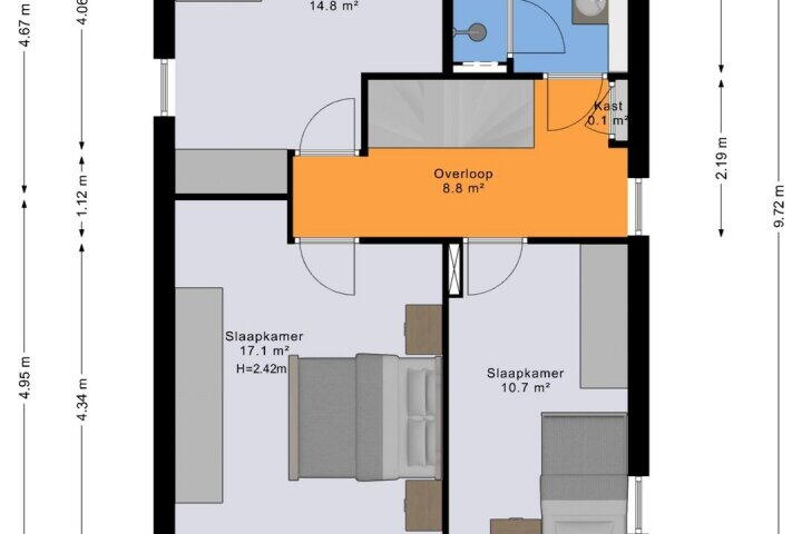 Plattegrond – Hertenlaan 82, Assen