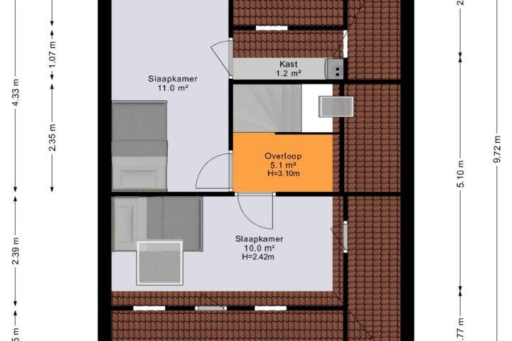 Plattegrond – Hertenlaan 82, Assen