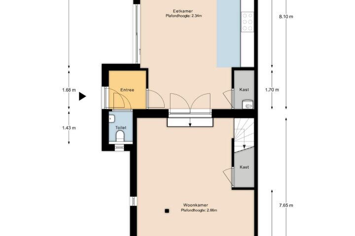 Plattegrond – Hesselingen 24, Meppel