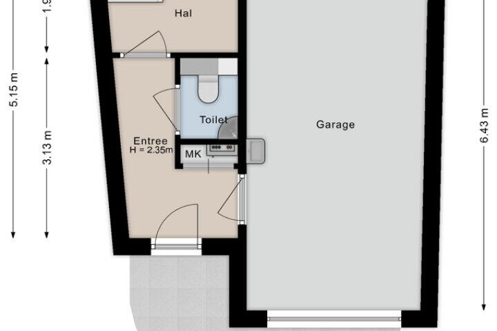 Plattegrond – Het Bolwerk 87, Steenwijk